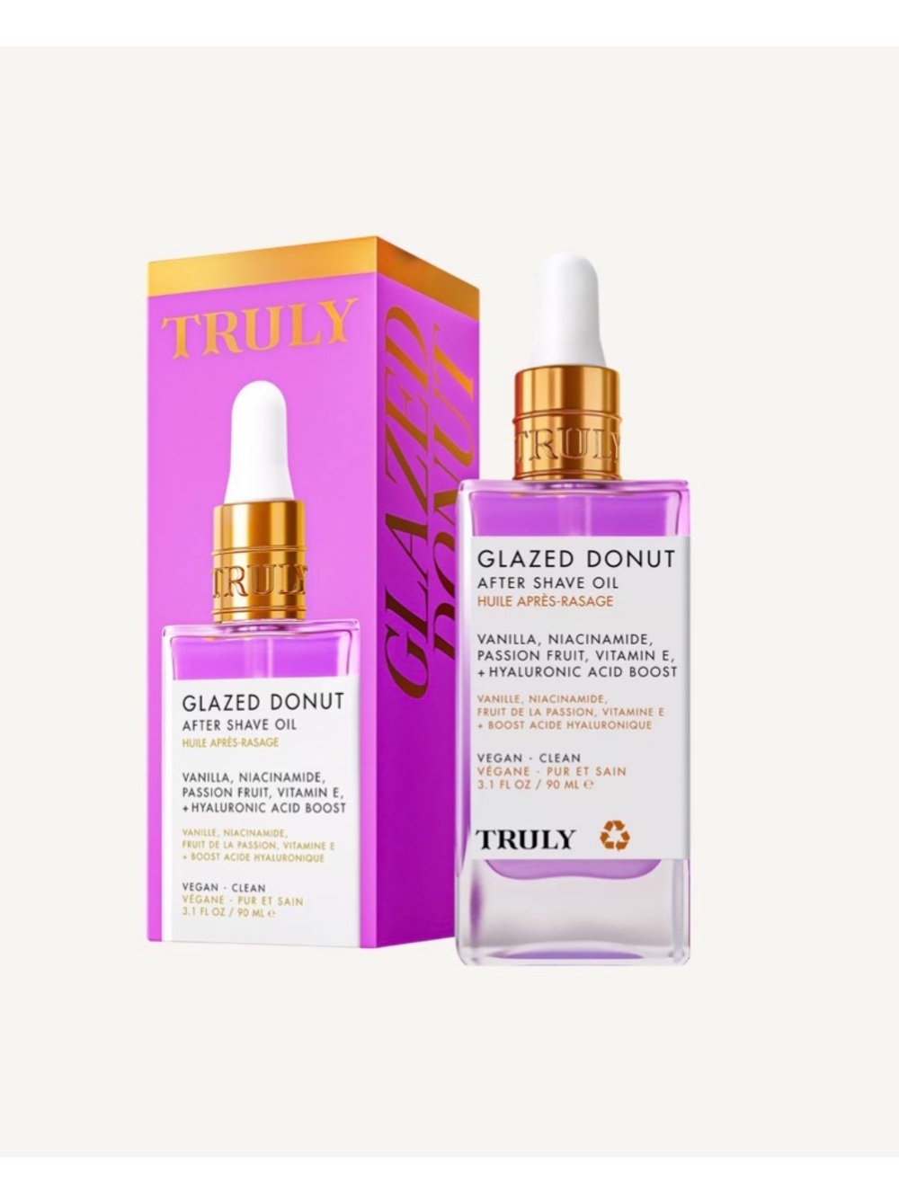 TRULY Glazed Donut After Shave Oil — Pink with Gold Accents